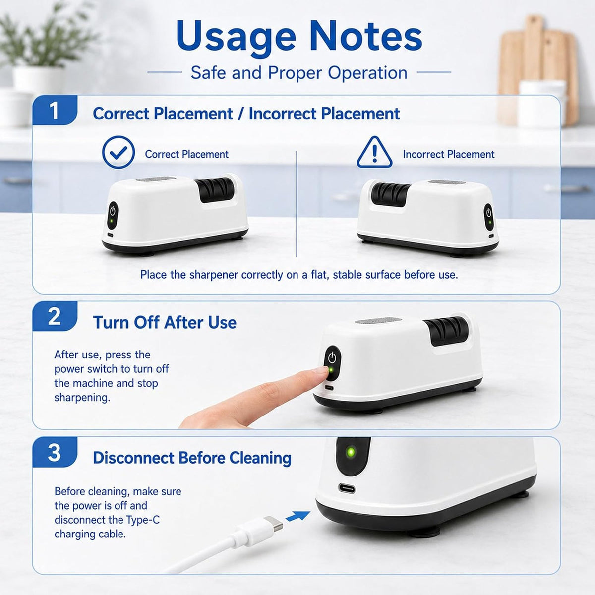 Electric Knife Sharpener for Chef Knives