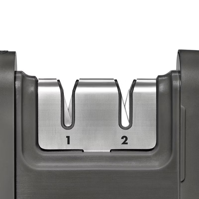 Knife Sharpener: Manual Stainless Steel & Ceramic